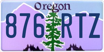 OR license plate 876RTZ