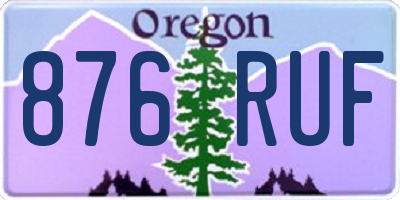 OR license plate 876RUF
