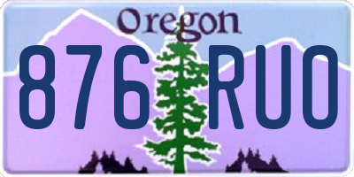 OR license plate 876RUO
