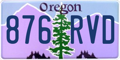 OR license plate 876RVD