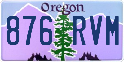 OR license plate 876RVM