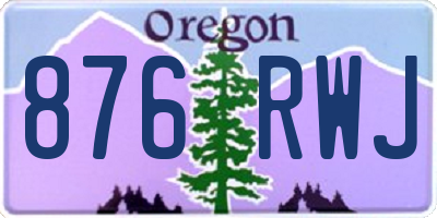 OR license plate 876RWJ
