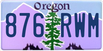 OR license plate 876RWM