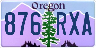 OR license plate 876RXA