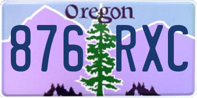 OR license plate 876RXC