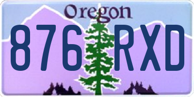 OR license plate 876RXD