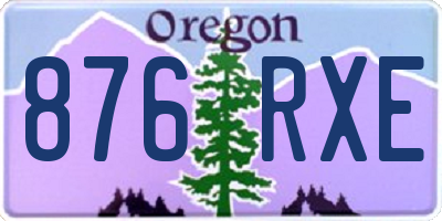 OR license plate 876RXE