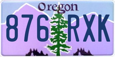 OR license plate 876RXK