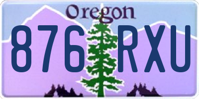 OR license plate 876RXU