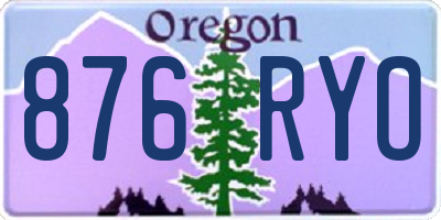 OR license plate 876RYO