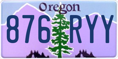 OR license plate 876RYY