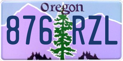 OR license plate 876RZL