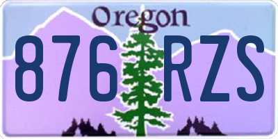 OR license plate 876RZS