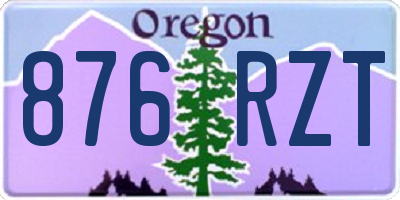 OR license plate 876RZT
