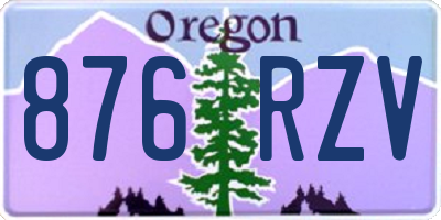 OR license plate 876RZV