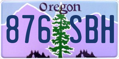 OR license plate 876SBH