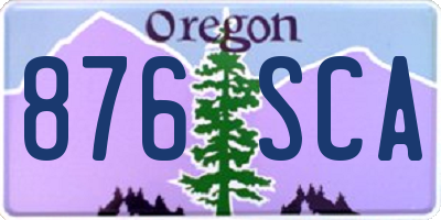 OR license plate 876SCA