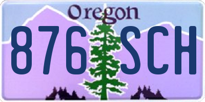 OR license plate 876SCH