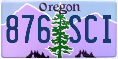 OR license plate 876SCI