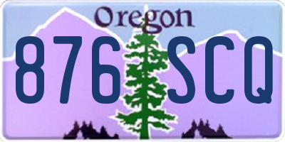 OR license plate 876SCQ