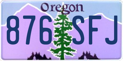 OR license plate 876SFJ