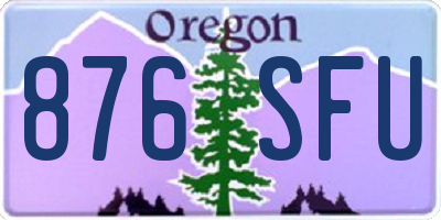 OR license plate 876SFU