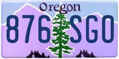OR license plate 876SGO