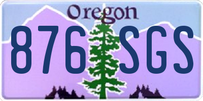 OR license plate 876SGS