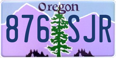 OR license plate 876SJR