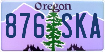 OR license plate 876SKA