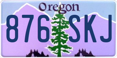 OR license plate 876SKJ