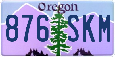 OR license plate 876SKM