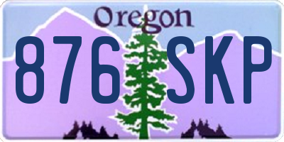 OR license plate 876SKP
