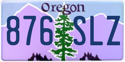 OR license plate 876SLZ