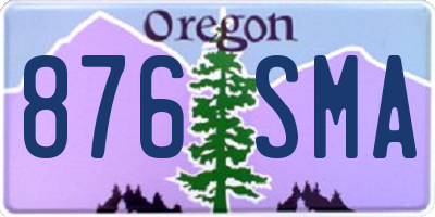 OR license plate 876SMA