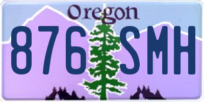 OR license plate 876SMH