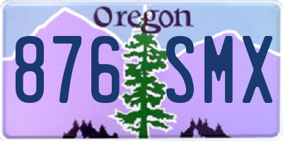 OR license plate 876SMX