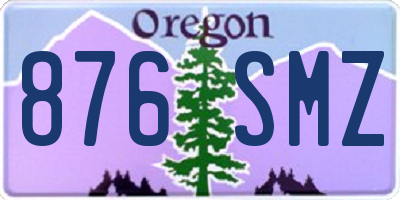 OR license plate 876SMZ