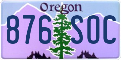 OR license plate 876SOC