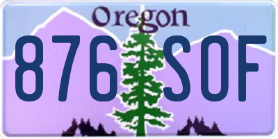 OR license plate 876SOF