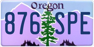 OR license plate 876SPE