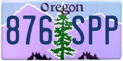 OR license plate 876SPP