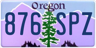 OR license plate 876SPZ