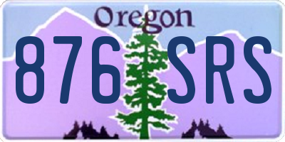 OR license plate 876SRS