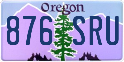 OR license plate 876SRU