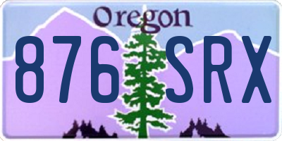OR license plate 876SRX