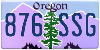 OR license plate 876SSG