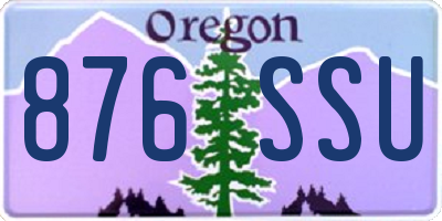 OR license plate 876SSU