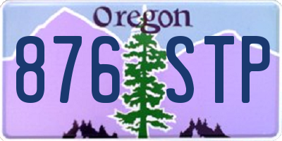 OR license plate 876STP