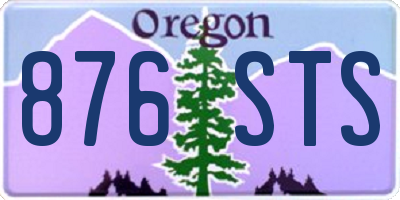 OR license plate 876STS